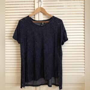 Bobeau Blue Casual Short Sleeve T-Shirt